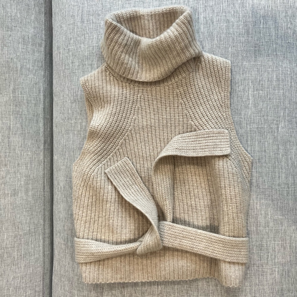 Vince pointelle turtleneck shell size XS
